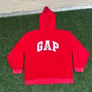 VTG 90’s GAP Red Fleece Pullover Hoodie